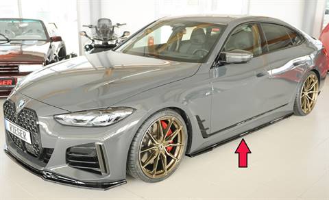 Lama sottoporta SX org M Tecnik BMW i4 G26/G4C Gran Coupe dal'20nero