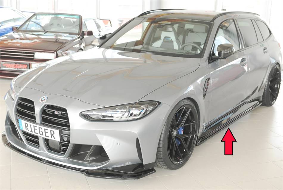 Lama sottoporta SX Rieger BMW M3 G80/81 berlina touring nero lucido