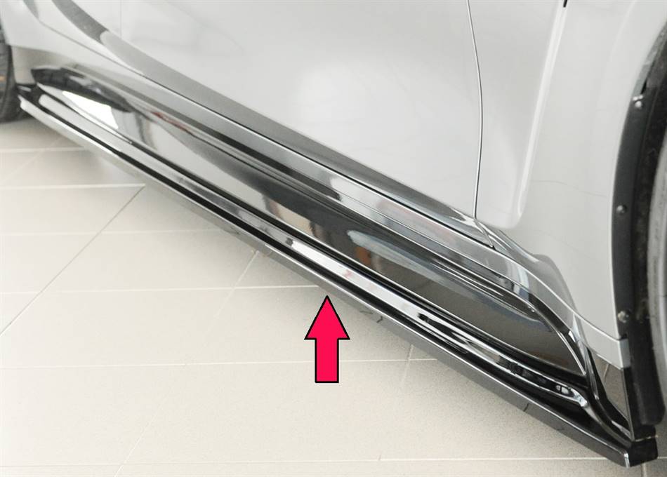 Lama sottoporta DX Rieger BMW M3 G80/81 berlina touring nero lucido