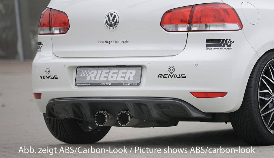 Diffusore post Golf 6 per marmitta centrale R-32 look non per GT/GTI