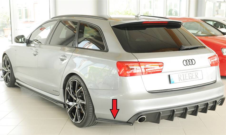 Deflettore post lat Sx A6 4G fino'14 per diffusore Rieger ABS grezzo