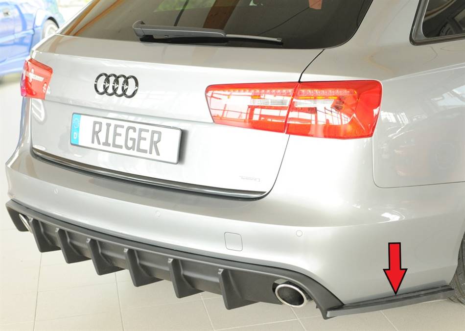 Deflettore post lat Dx A6 4G fino'14 per diffusore Rieger ABS grezzo