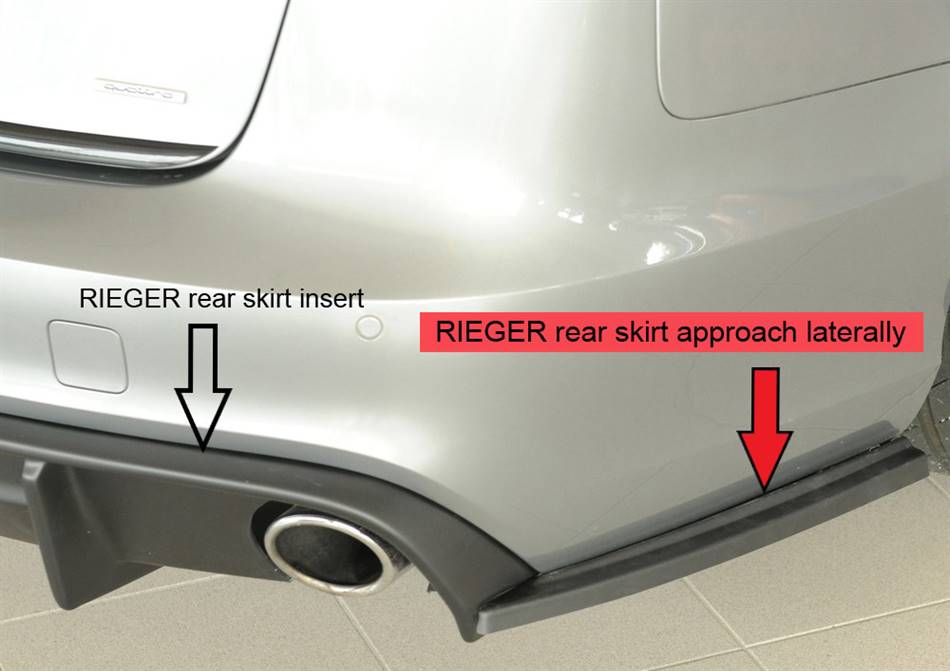 Deflettore post lat Dx A6 4G fino'14 per diffusore Rieger ABS grezzo