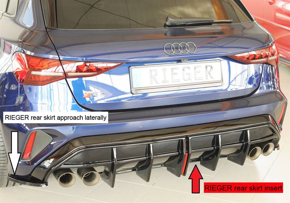 Diffusore Rieger A3 GY berl./SPB S-Line dal 2024 term.duplex S3 look