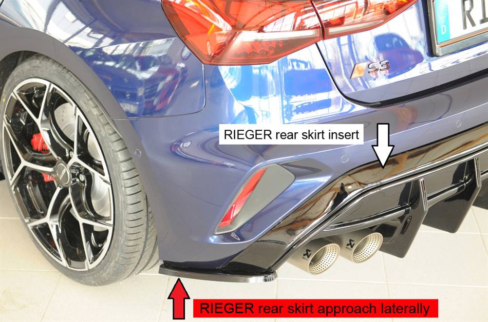 Aggiunta deflettore post.laterale SX A3 GY dal'24 nero per diff.Rieg