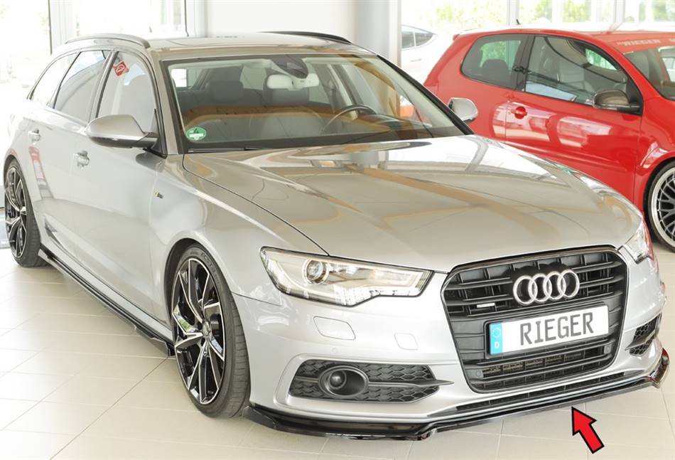 Lama anteriore per paraurti orig. A6 S-line/S6 fino 2014 nero lucido