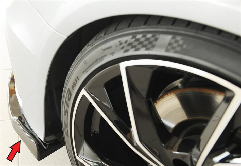 Lama anteriore per paraurti orig. A6 S-line/S6 fino 2014 nero lucido