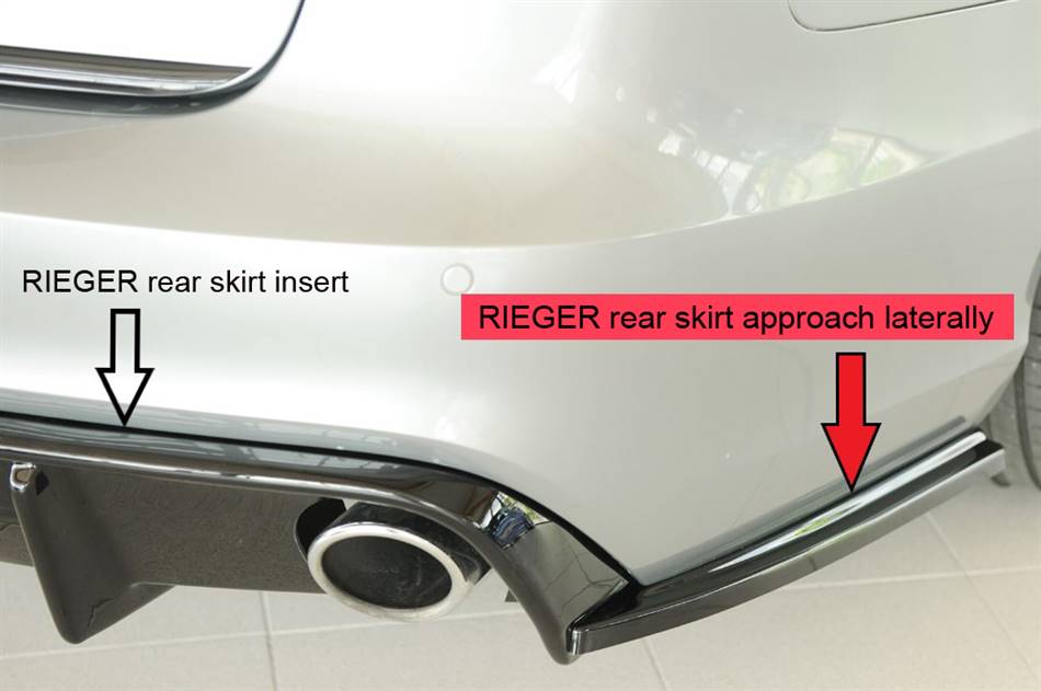 Deflettore post lat Dx A6 4G fino'14 per diffusore Rieger nero lucid