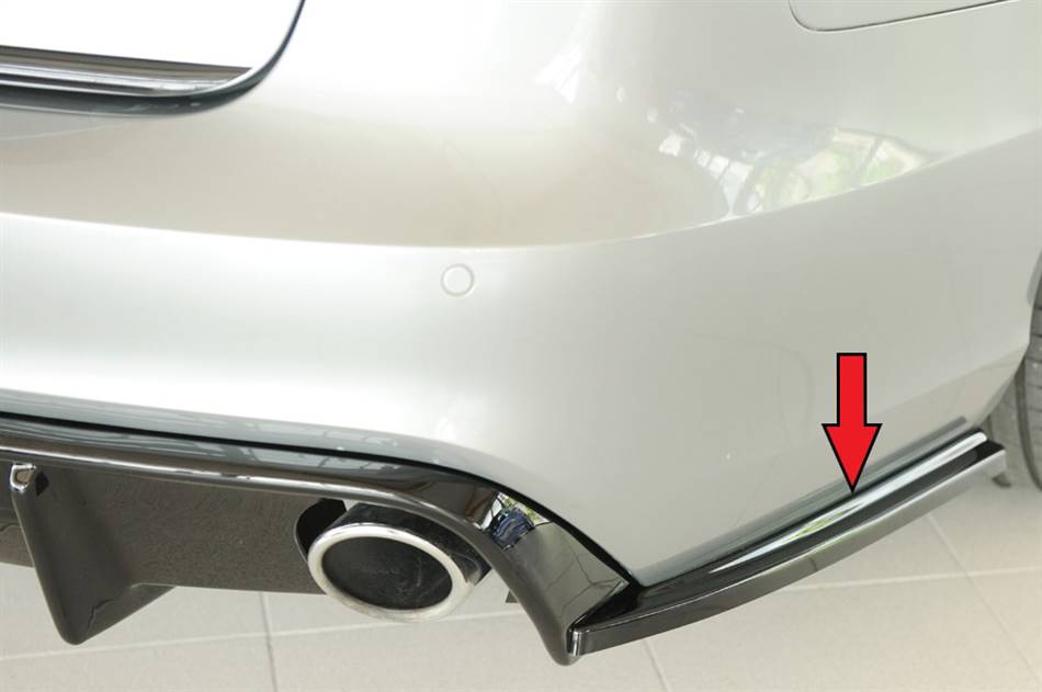 Deflettore post lat Dx A6 4G fino'14 per diffusore Rieger nero lucid