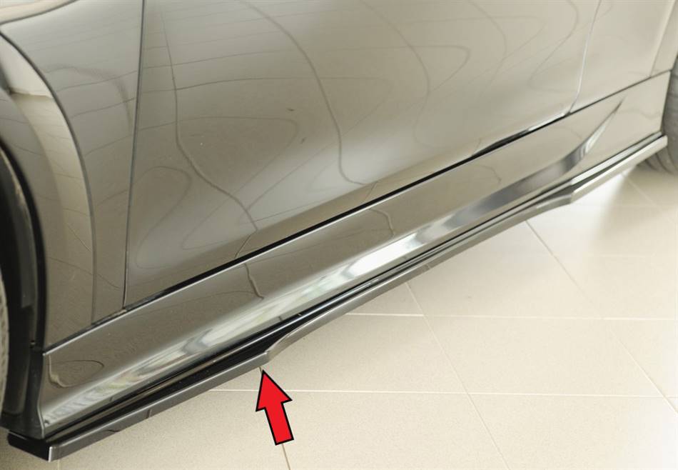 Lama sottoporta SX Rieger per sottoporta orig. Cooper Works nero luc