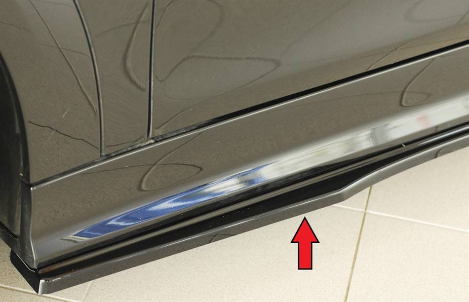 Lama sottoporta SX Rieger per sottoporta orig. Cooper Works nero luc