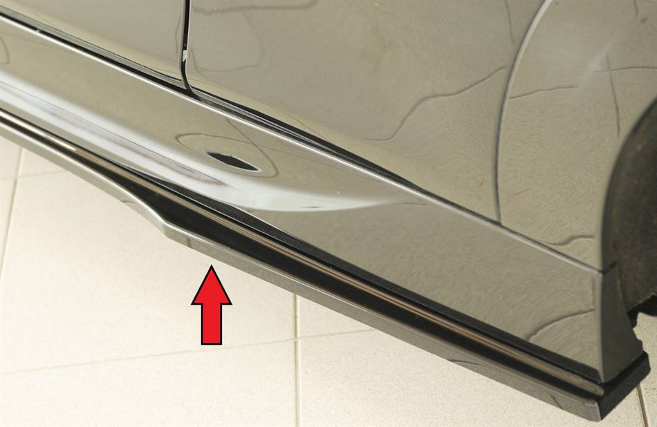 Lama sottoporta SX Rieger per sottoporta orig. Cooper Works nero luc