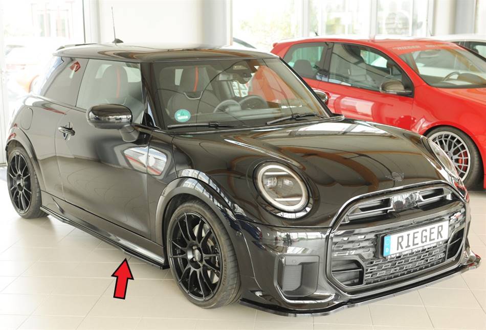 Lama sottoporta DX Rieger per sottoporta orig. Cooper Works nero luc