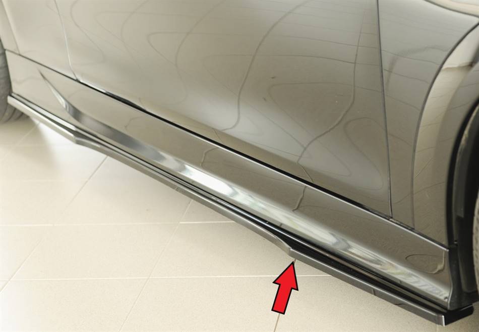 Lama sottoporta DX Rieger per sottoporta orig. Cooper Works nero luc