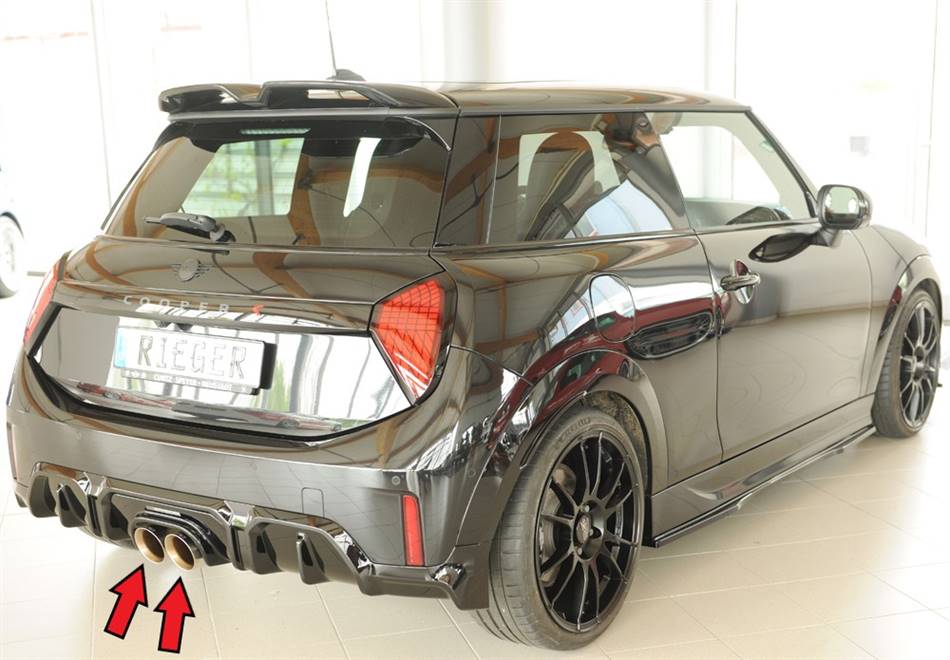 Marmitta Mini Cooper Works dal catalizz. terminali centrale 2x100