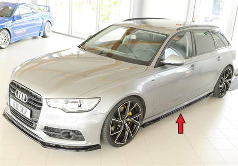 Lama sottoporta Rieger SX per sottop.orig. A6 fino'14 S-line/S6 nero