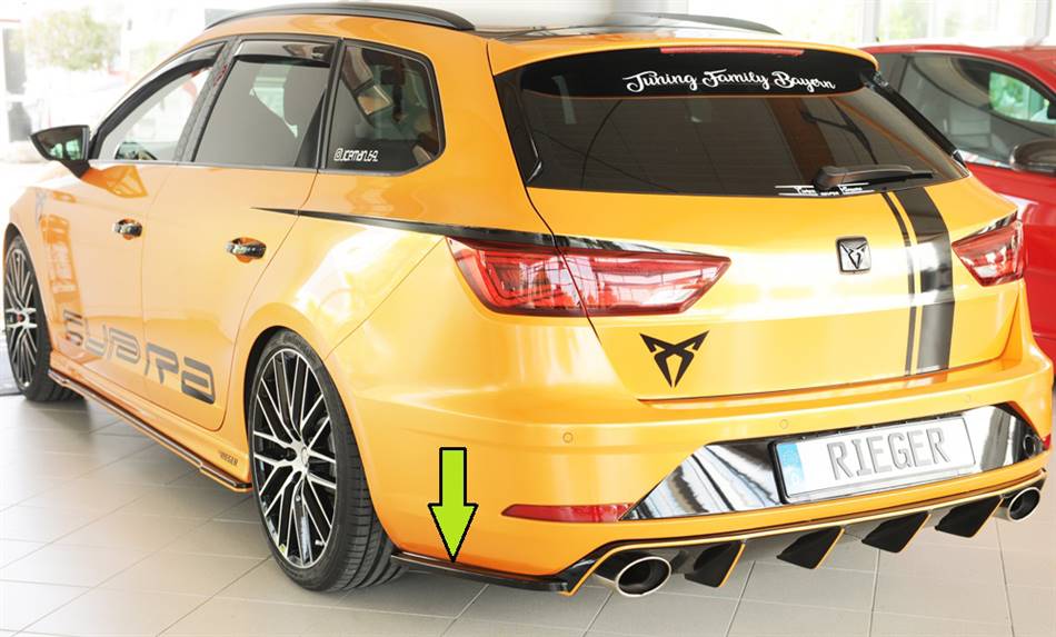 Aletta post laterale DX Leon FR/Cupra ST per diffusore Rieger ABS