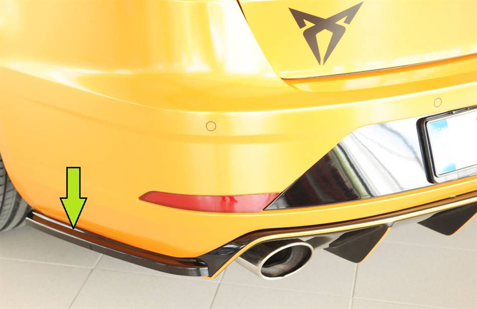 Aletta post laterale SX Leon FR/Cupra ST per diffusore Rieger nero