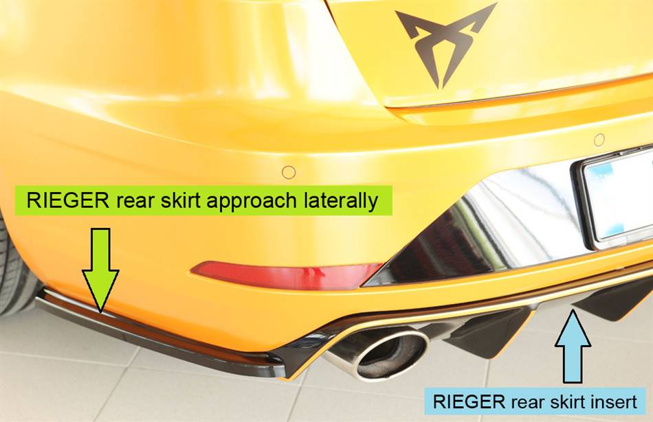 Aletta post laterale SX Leon FR/Cupra ST per diffusore Rieger nero