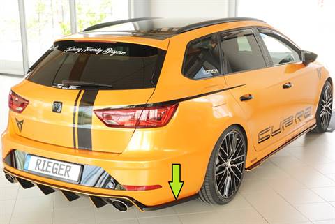 Aletta post laterale DX Leon FR/Cupra ST per diffusore Rieger nero