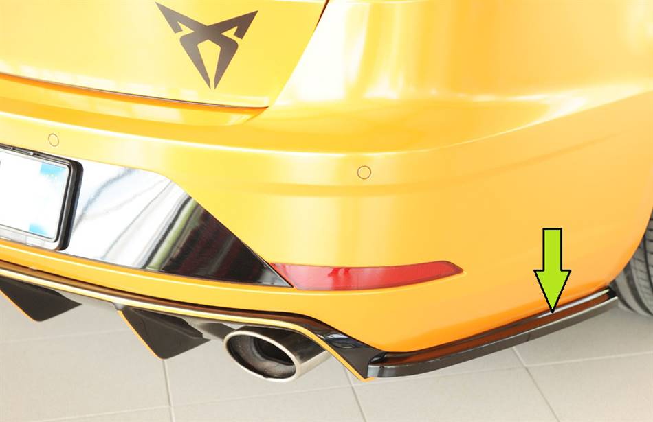 Aletta post laterale DX Leon FR/Cupra ST per diffusore Rieger nero