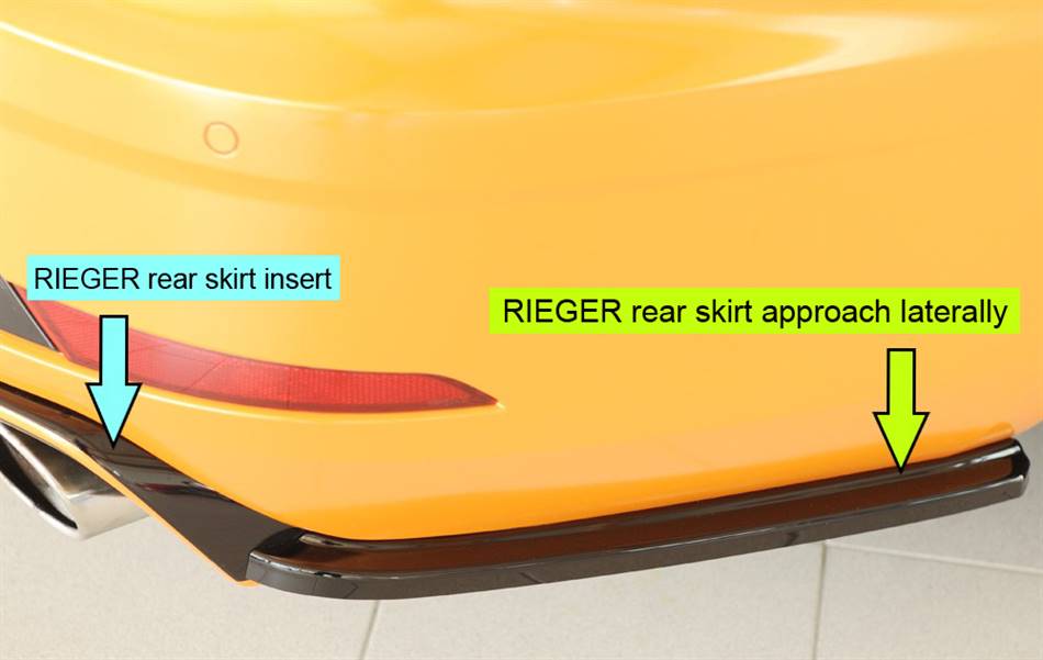 Aletta post laterale DX Leon FR/Cupra ST per diffusore Rieger nero