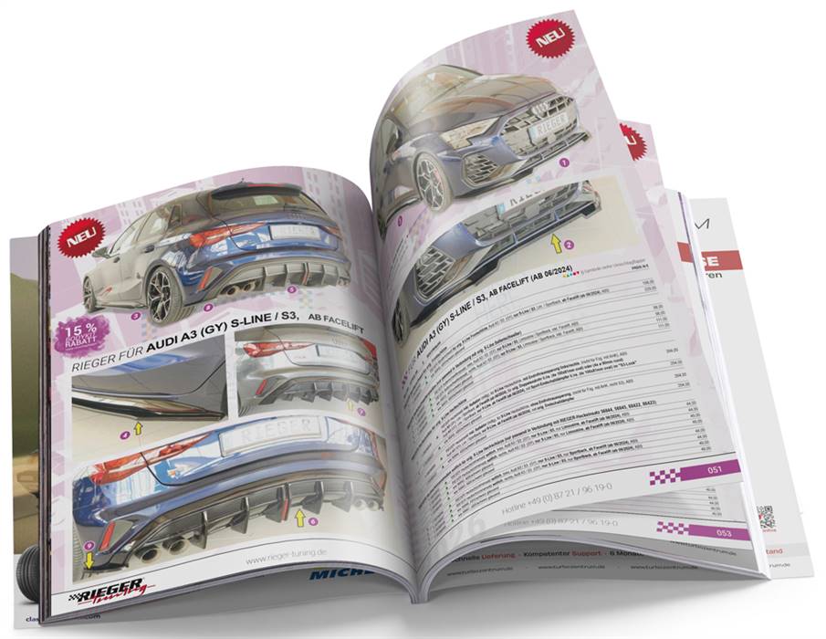 Catalogo Rieger 2026 con 640 pagine adrenalina pura
