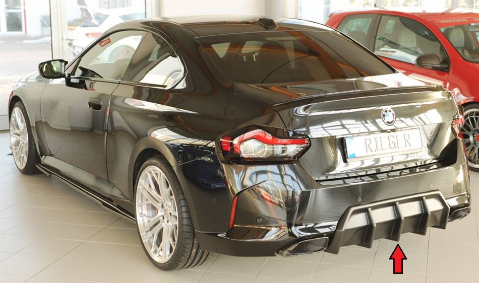 Diffusore post centrale G42/G2C per paraurti orig M-Style ABS grezzo