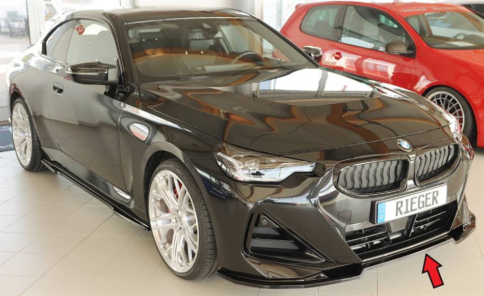 Lama ant Rieger BMW G42/G2C per paraurti M-Style nero lucido