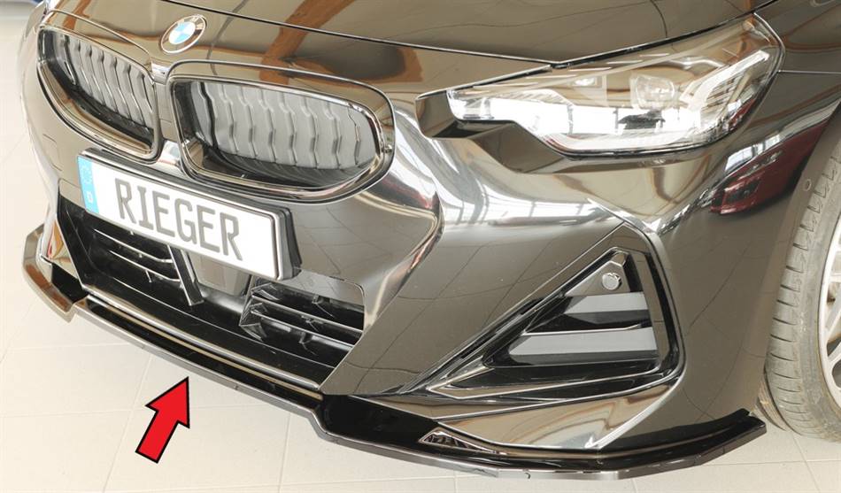 Lama ant Rieger BMW G42/G2C per paraurti M-Style nero lucido