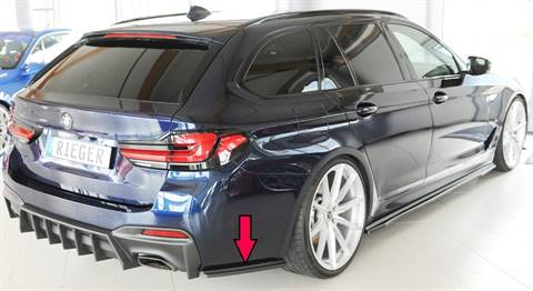 Coppia deflettori laterali per diffusore Orig. M BMW G30/G31