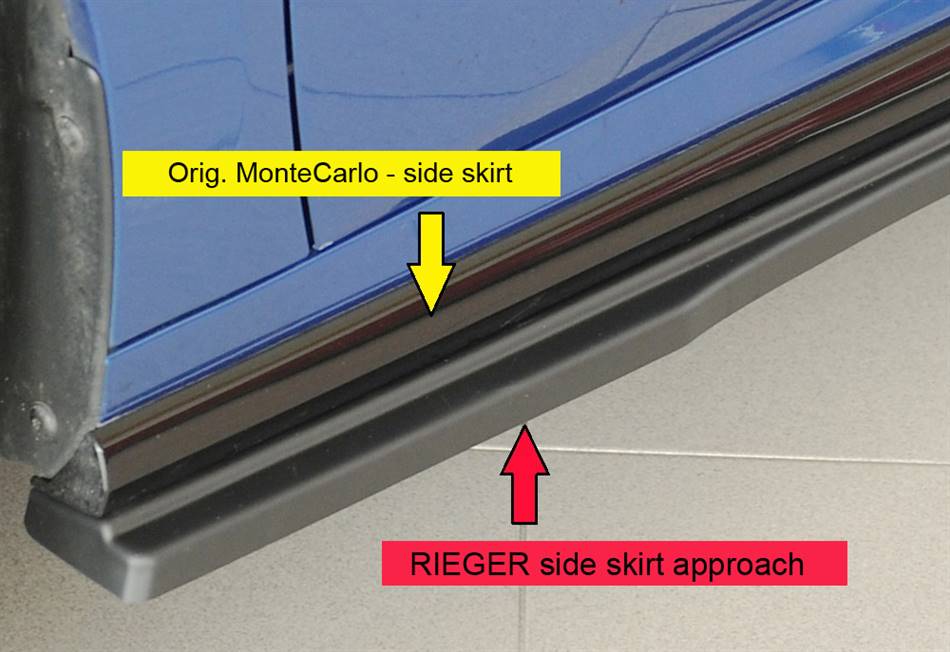 Lama sottoporta SX Rieger per Fabia PJ Monte Carlo ABS grezzo