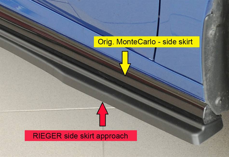 Lama sottoporta SX Rieger per Fabia PJ Monte Carlo ABS grezzo