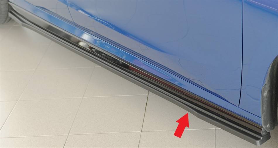 Lama sottoporta SX Rieger per Fabia PJ Monte Carlo ABS grezzo