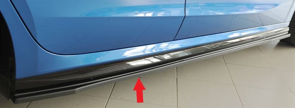 Lama sottoporta SX Rieger per Fabia PJ Monte Carlo ABS grezzo