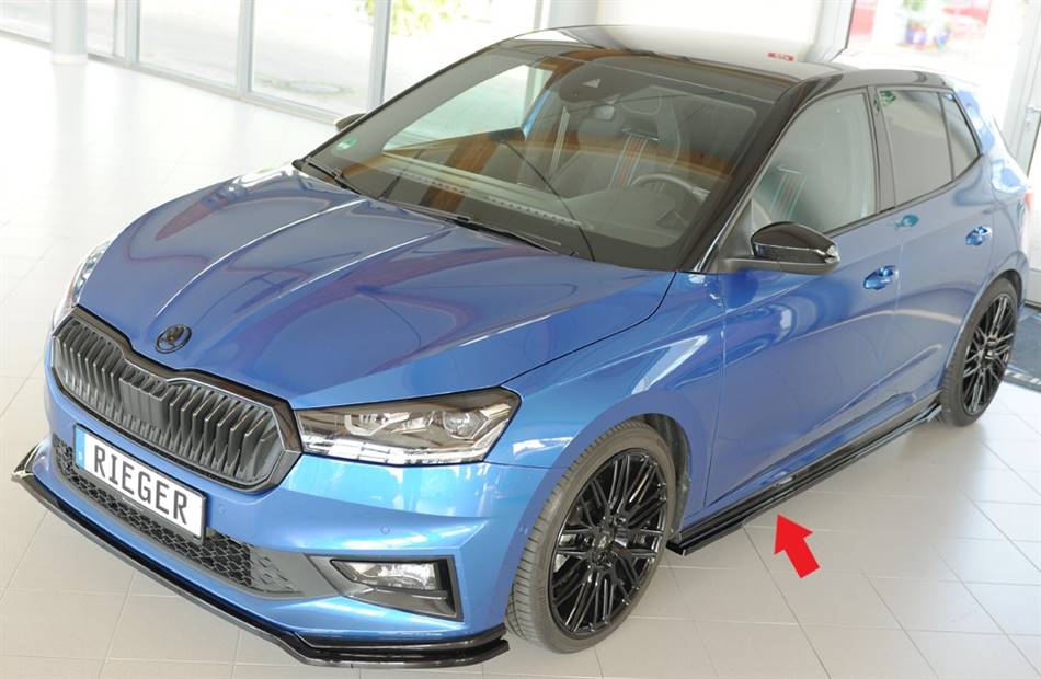 Lama sottoporta SX Rieger per Fabia PJ Monte Carlo nero lucido