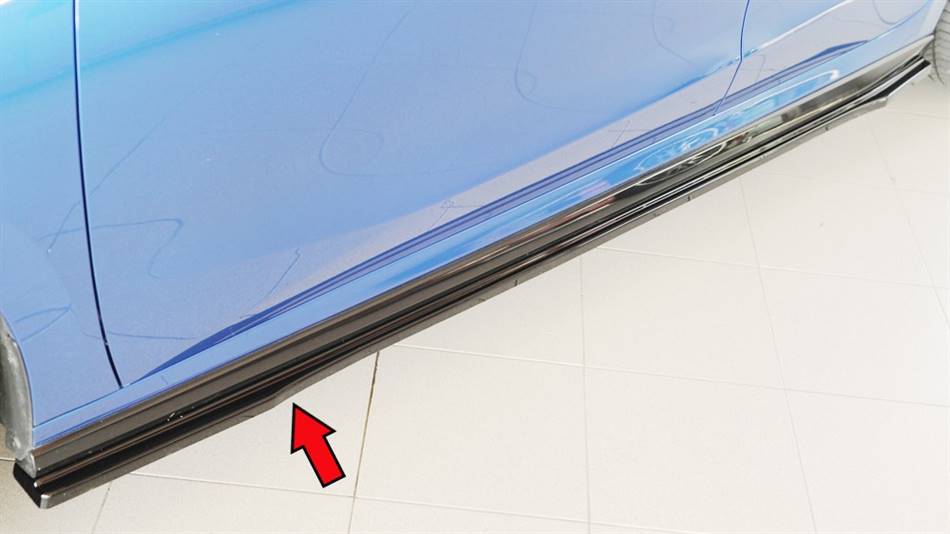 Lama sottoporta SX Rieger per Fabia PJ Monte Carlo nero lucido