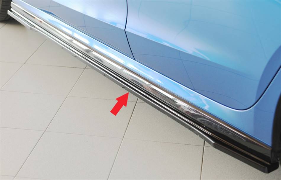 Lama sottoporta SX Rieger per Fabia PJ Monte Carlo nero lucido