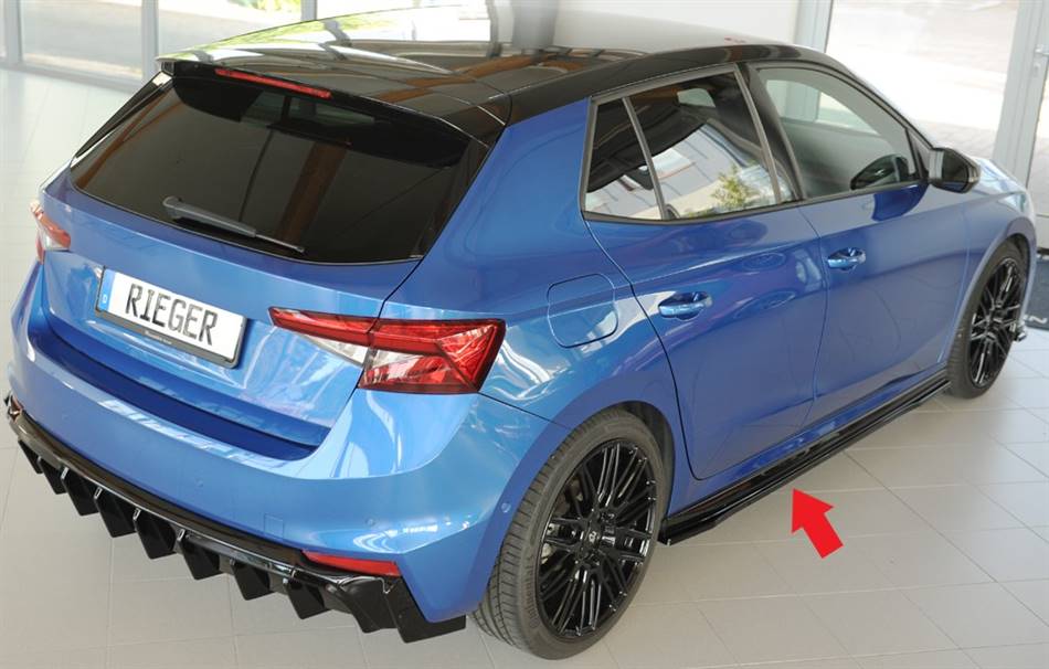 Lama sottoporta RX Rieger per Fabia PJ Monte Carlo nero lucido