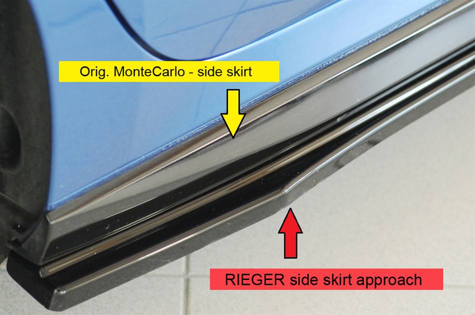 Lama sottoporta RX Rieger per Fabia PJ Monte Carlo nero lucido