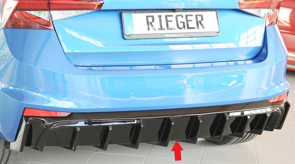 Diffusore Rieger Fabia PJ senza apertura terminali nero lucido