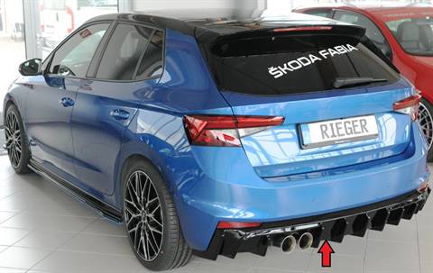 Diffusore Rieger Fabia PJ per terminali 2x80 nero lucido