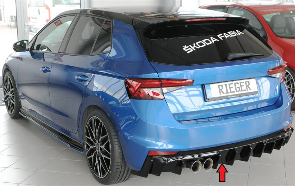 Diffusore Rieger Fabia PJ per terminali 2x80 nero lucido