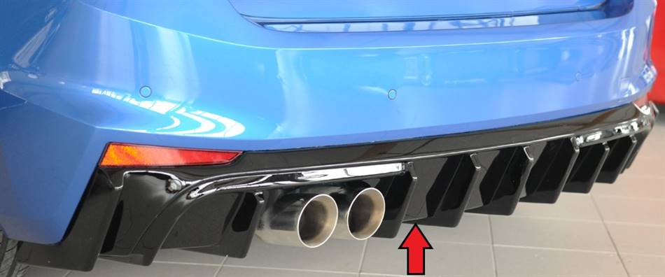 Diffusore Rieger Fabia PJ per terminali 2x80 nero lucido