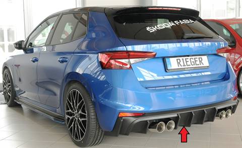 Diffusore Rieger Fabia PJ per terminali duplex 4x90 ABS grezzo
