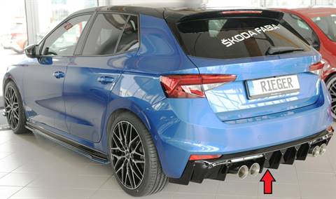 Diffusore Rieger Fabia PJ per terminali duplex 4x90 nero lucido