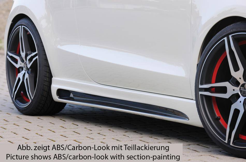 Sottoporta sinistro Rieger Audi A1 8X 3+5 porte carbonlook