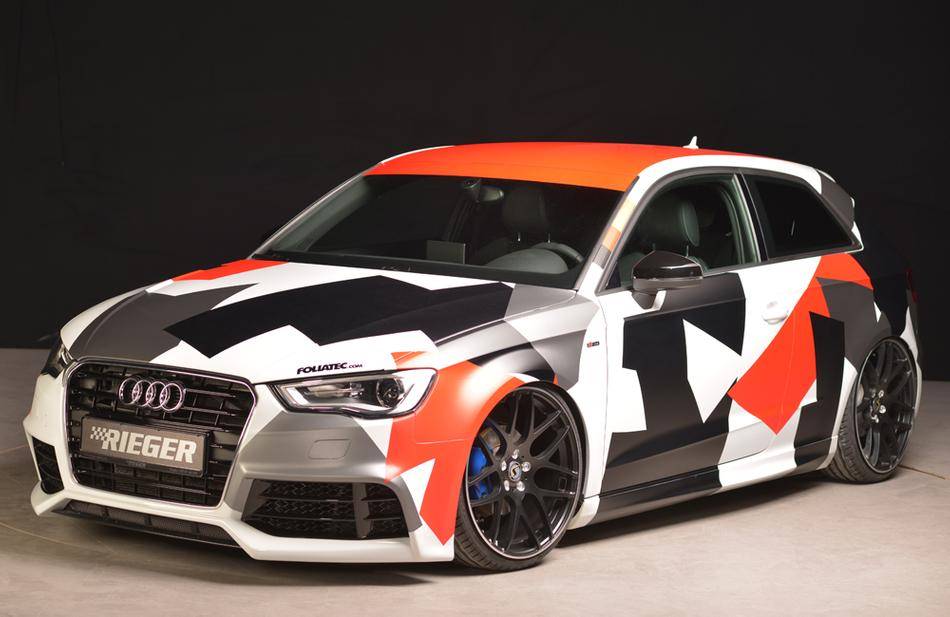 Paraurti Rieger RS-Line Audi A3 8V con lavafari fino' 03.16 facelift
