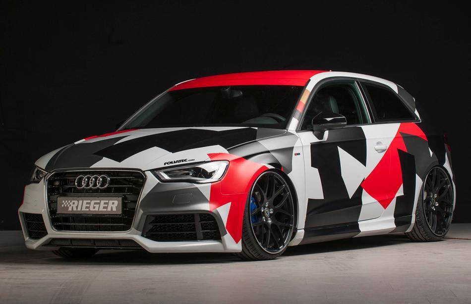 Paraurti Rieger RS-Line Audi A3 8V con lavafari fino' 03.16 facelift