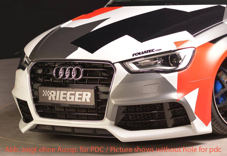 Paraurti Rieger RS-Line A3 8V con lavafari e sensori parch. fino'16